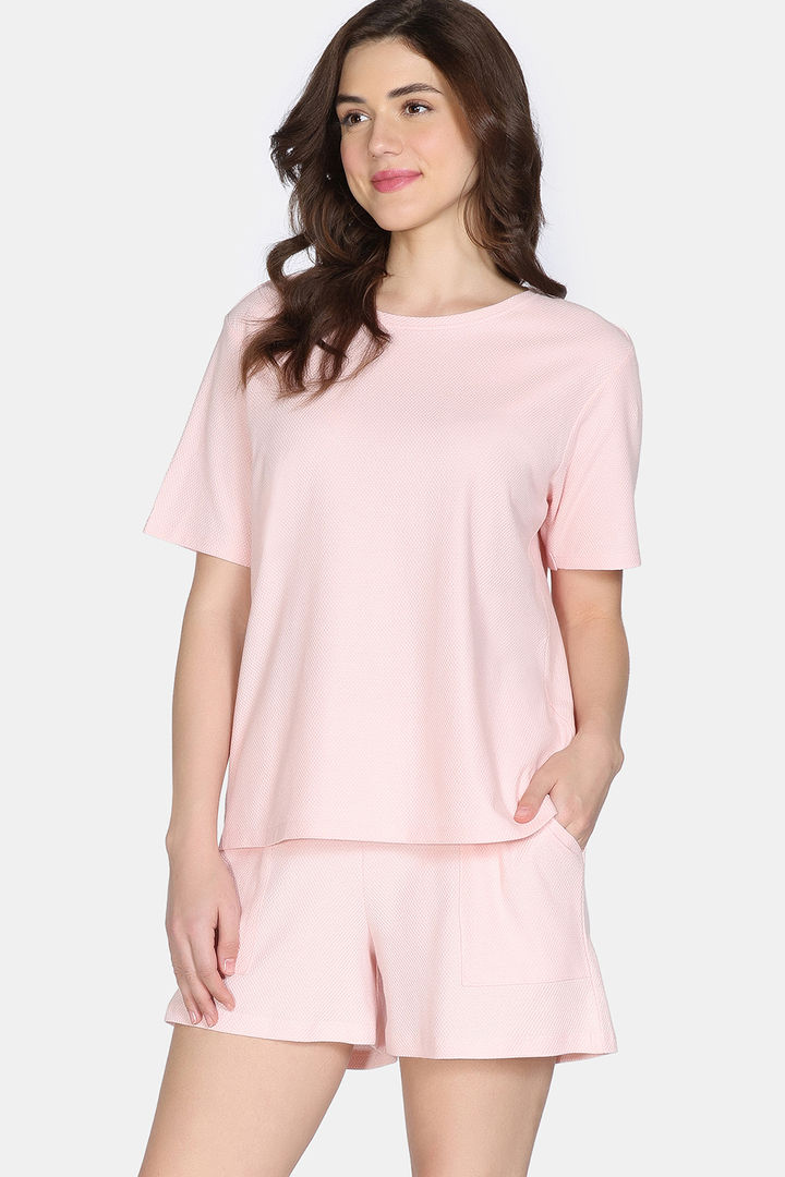 Zivame 2 Mile Fashion Knit Cotton Lifewear Set - Pink Dogwood — image 4